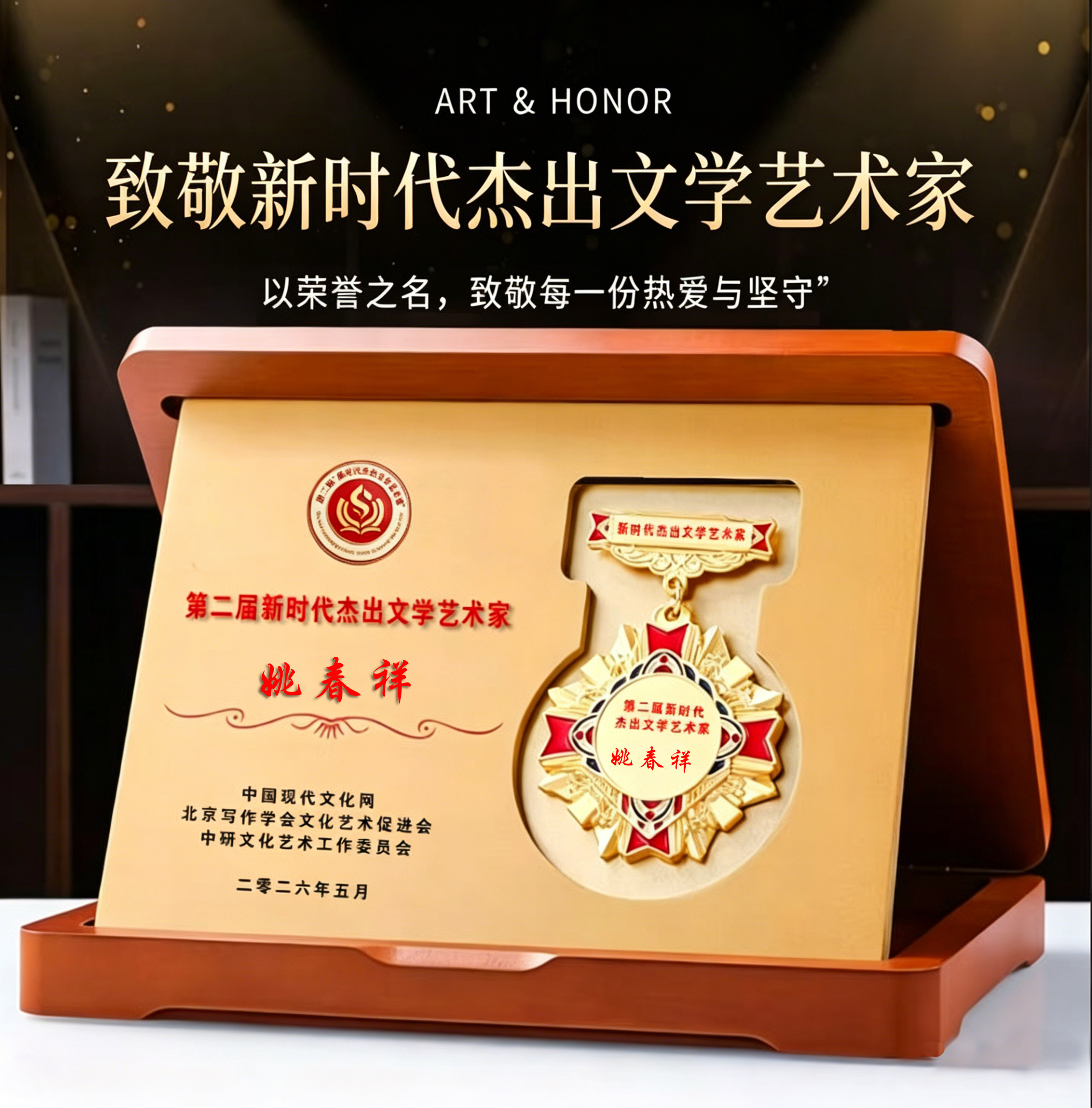 新时代杰出文学艺术家可修改版